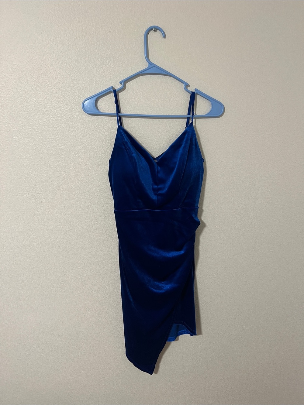 Homecoming Dress Elegant Royal Blue Satin Dress Honey and Rosie